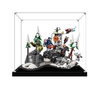 Boîte de présentation en acrylique pour modèle Lego 76291 Genesis, boîte de présentation transparente anti-poussière compatible avec le modèle Lego 76291 (modèle non inclus) (base noire 2 mm)