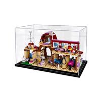 Boîte de présentation en acrylique transparent anti-poussière, compatible avec Lego 41126 Equestrian Club Model Set Vitrine Boîte de rangement, vitrine (boîte d'affichage uniquement)