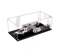 Boîte de présentation en acrylique transparent anti-poussière compatible avec Lego 75249 Y-wing Starfighter Model Set vitrine Boîte de rangement (boîte de présentation uniquement) (base noire 3 mm)