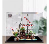 Boîte de présentation en acrylique transparent, compatible avec le modèle Lego Pirate Shipwreck 21322, protection contre la poussière, protège les décorations, les objets de collection, organisateur