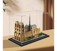 Boîte de présentation en acrylique transparent, compatible avec Lego 21061 Notre Dame de Paris, présentoir anti-poussière pour cadeaux, décorations, objets de collection, organiseur de rangement