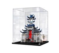 Boîte de présentation en acrylique transparent résistante à la poussière, compatible avec Lego 70617 Temple of Arms - Boîte de rangement (boîte de présentation uniquement) - Base noire de 3 mm