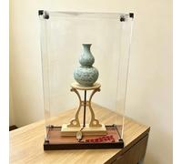 Boîte de présentation en Acrylique, vitrine en Acrylique protégée Contre Les UV - Vitrine cubique étroite pour Figurines et Objets de Collection, Organisateur de Table Transparent, boîte de