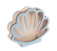 Boîte de présentation en coquillage - Boîte en bois pour présentation, organisateur de souvenirs de voyage, centre de table pour dortoir, entrée, bureau, salon, chambre à coucher