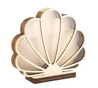 Boîte de présentation en coquillage pour décoration d'intérieur côtière, récipient en coquillages pour souvenirs en verre, bijoux, bijoux, bijoux, dents de requin, étoile de mer