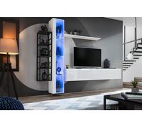 <Boîte de présentation suspendue - White - SWITCH Collection - Porte en verre et LED incluses - Grand modèle