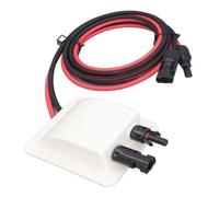 Boîte de presse-étoupe d'entrée de câble de panneau solaire, étanche IP68, fil de cuivre étamé 10AWG, longueur de 2M for bateau de camping-car, Installation du système solaire 100W-200W(White)