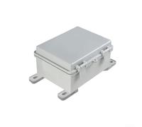 Boîte de prise d'extérieur étanche IP66, anti-poussière et résistante aux chocs avec plastique ABS, avec boucle sécurisée et trous de montage mural (couvercle gris)