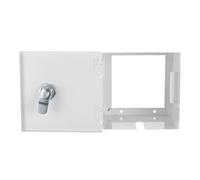 Boîte de Prise Étanche 86 Serrure, Coffret en Fer Argenté | Protection Résistante à L'eau, Passage de Câble Intégré, Usage Extérieur pour Bornes et Rallonges