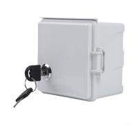 Boîte de prise extérieure avec serrure pour chargement de véhicule électrique de type 86, housse de sécurité antivol étanche, matériau PC pour jardin et cour, finition noire transparente (blanc)
