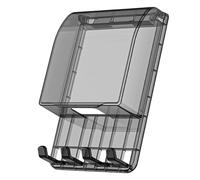 Boîte de prises d'extérieur | Boîte adhésive transparente étanche avec crochet - Couvercle de prise pour extérieur | Pour mur extérieur, camping-car, porte, placard, rangement, piscine, terrasse