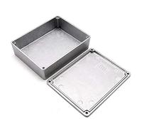 Boîte de projet Be-Tool - Boitier électrique aluminium moulé sous pression idéal pour une utilisation en extérieur - Boîte de jonction complète avec connecteur (1 pièce), argent