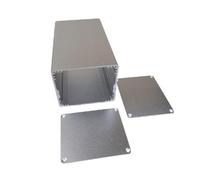 Boîte de projet électronique en aluminium - Boîte de jonction - Boîtier de carte PCB - Glacière DIY - Argenté - 150 x 90 x 74,2 mm