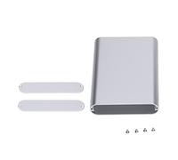 Boîte de projet en alliage d'aluminium, argent mat, traité par oxydation, résistant à la corrosion, boîtier léger à haute texture pour circuits imprimés, câblage de circuits