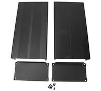 Boîte de projet en aluminium, boîtier de boîtier électronique Accessoires de carte de circuit imprimé pour boîtier de refroidissement de carte de bricolage(Assiette courbée sable noir)