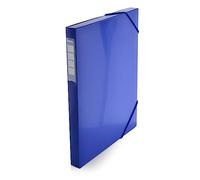 Boîte de projets A4+ avec fermeture en caoutchouc - 25 et 50 mm - Colorline by Office Box - Dos 25 mm - Bleu foncé