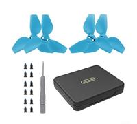 Boîte de protection compacte pour accessoires de voyage Bleu 11,5 cm | Matériau EVA absorbant les chocs, coque en plastique rigide, joint anti-poussière pour protéger les lames pendant le