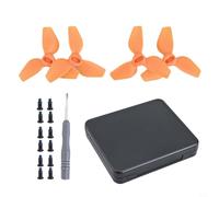 Boîte de protection compacte pour accessoires de voyage Orange 11,5 cm | Matériau EVA absorbant les chocs, coque en plastique rigide, joint anti-poussière pour protéger les lames pendant le