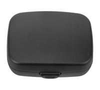 Boîte de Protection de Poche Noir, pour Appareil Auditif | ABS Pvc, Design à Couvercle de Fermeture, Antichoc et Anti-fuite, Portable pour Aides Auditives et Objets Moyens