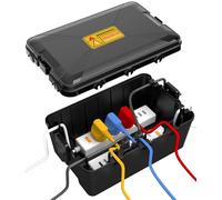 Boîte de Protection Étanche, IP54 Boîte électrique étanche étanche | 32 x 22 x 13, Prises Multiples, boitier etanche electrique exterieur, Boîte de Rangement Sécurisée Anti-Pluie, Poussière