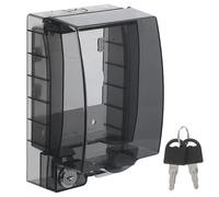 Boîte de Protection Étanche pour Prise Murale 86 Type, Noir | Plastique, Fermeture à Clip et Couvercle Verrouillable, pour Salle de Bain Familiale Cuisine