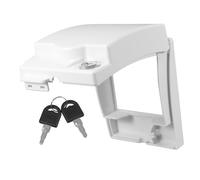 Boîte de Protection Prise Murale Encastrée avec Verrou, Blanc | Plastique, Pare-éclaboussures Étanche, pour Chambre Cuisine, Protection de Sécurité pour Garçon Fille