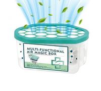 Boîte de purification d'air - Éliminateur d'odeurs 13 cm | Éliminateur automatique d'odeurs avec Extraction de poussière, pour maison, salle de bain, armoire, voiture, chambre à coucher, matériau ABS,