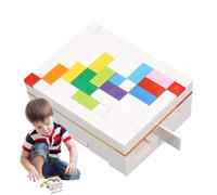 Boîte de puzzle - Construction miniature en pierre - Boîte mystère interactive - Jouet de puzzle compliqué avec compartiments en couches - Développement des capacités cognitives - Entraînement du