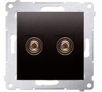 Boîte de raccordement haut-parleur Inserts modulaires simples anthracite mat Contact Simon 54 Premium DGL2.01/48