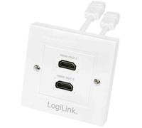 Boîte de raccordement - LogiLink - 2 x HDMI - Blindé - Blanc - Connecteurs dorés