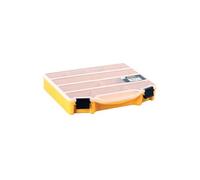 Perel Tools Boîte d'assortiment en plastique 10 compartiments fixes, couvercle transparent, empilable