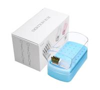 Boîte de rangement 2 en 1 pour forets à ongles et brosses de nettoyage 30 trous - Boîte de rangement pour perceuse à ongles - Pour soins des pieds - Usage domestique