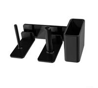 Boîte de Rangement 3-en-1 pour Machine à Granité FS301 pour fs300 - pour accessoire ABS pour Gobelets Pailles Couvercles - Organisation Comptoir Bar Restaurant 9.72x3.86x5.71 Pouces(black)