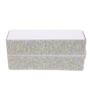Boîte de Rangement 30 Compartiments pour Embouts de Perceuse à Ongles | Plastique Transparent Orné de Cristaux, Identification Rapide, Rangement Portable, pour Domicile et Services Mobiles