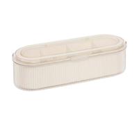 Boîte de Rangement 4 Compartiments "Alba" 27cm Beige
