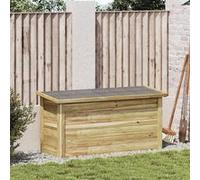 vidaXL Boîte de Rangement Marron 119 x 44.5 x 58 cm Pin imprégné, Jardin et Terrasse, Boîte de Rangement Extérieur Rustique, Solution en Bois, Organisateur de Balcon, Unité Étanche