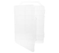 Boîte de Rangement 46 Cases pour Vernis à Ongles Double Face | Plastique Transparent, Couvercle Protecteur avec Séparateurs, Visibilité Nette, pour Bouteilles Gel et Outils Beauté