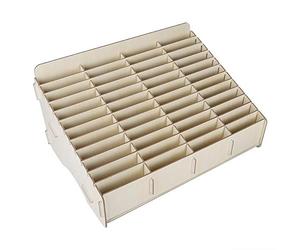 Boîte de rangement 48 compartiments en bois pour téléphone portable, bureau, organiseur, accessoires de rangement, boîte de rangement pour cartes, télécommande