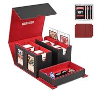 Boîte de rangement 5 en 1 pour MTG avec affichage Commander, boîte de rangement pour cartes 5 en 1 pouvant contenir plus de 400 cartes à double manchon, étui amovible pour cartes TCG/cartes de sport