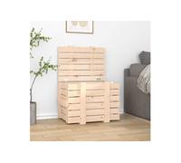 Boîte de rangement 58x40,5x42 cm Bois massif de pin