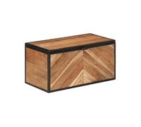 Boîte de rangement 60x30x30 cm bois massif d acacia et fer