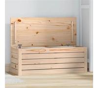 vidaXL Boîte de rangement 89x36,5x33 cm Bois massif de pin Multicolore