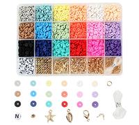 Boîte de rangement à 24 compartiments pour la fabrication de colliers, bracelets, loisirs créatifs, formes irrégulières en métal pour enfants, filles, adultes, perles rondes