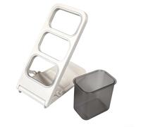 Boîte de rangement à 3 niveaux pour marqueurs de grande capacité, organiseur de bureau avec design incliné, pour une papeterie facile, pliable et empilable, pour bureau à domicile