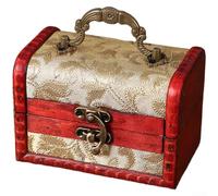 Boîte de rangement à bijoux, boîte de rangement vintage en bois avec sculptures florales, organiseur de bureau antique pour bijoux, petits trésors (B)