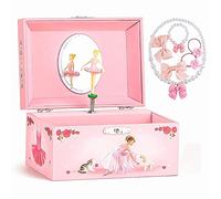 Boîte de Rangement à Bijoux Musicale pour Fille avec Ballerine Rotative - Cadeau pour Petites-Filles - Mélodies du Lac des Cygnes