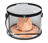 Boîte de Rangement à Chapeaux | Boîte De Rangement Transparente Grande Capacité Pour Chapeau De Cowboy,Organisateur Pliable avec Couvercle et Poignée pour Exposition Casquette | pour Femmes Hommes Dor