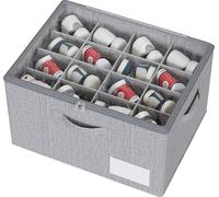 Boîte de rangement à chaussures, peut contenir 12 paires, organiseur pliable avec couvercles transparents, support inférieur et poignées renforcées, 1 paquet