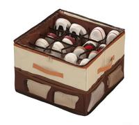 Boîte de rangement à chaussures pliable de grande capacité avec compartiments à couvercle pour pantoufles, placard, conteneur de rangement domestique portable (A)