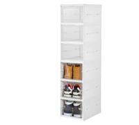 Boîte de rangement à chaussures transparente - Empilable pour baskets, bottes et talons - Conteneur à chaussures transparent pour entrée, chambre, couloir - Parfait pour économiser de l'espace et un